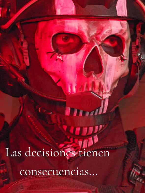 Las decisiones tienen consecuencias.  #Cosplay #cosplayer #cosplayers #simonrileyghost #simonriley #cosplay 