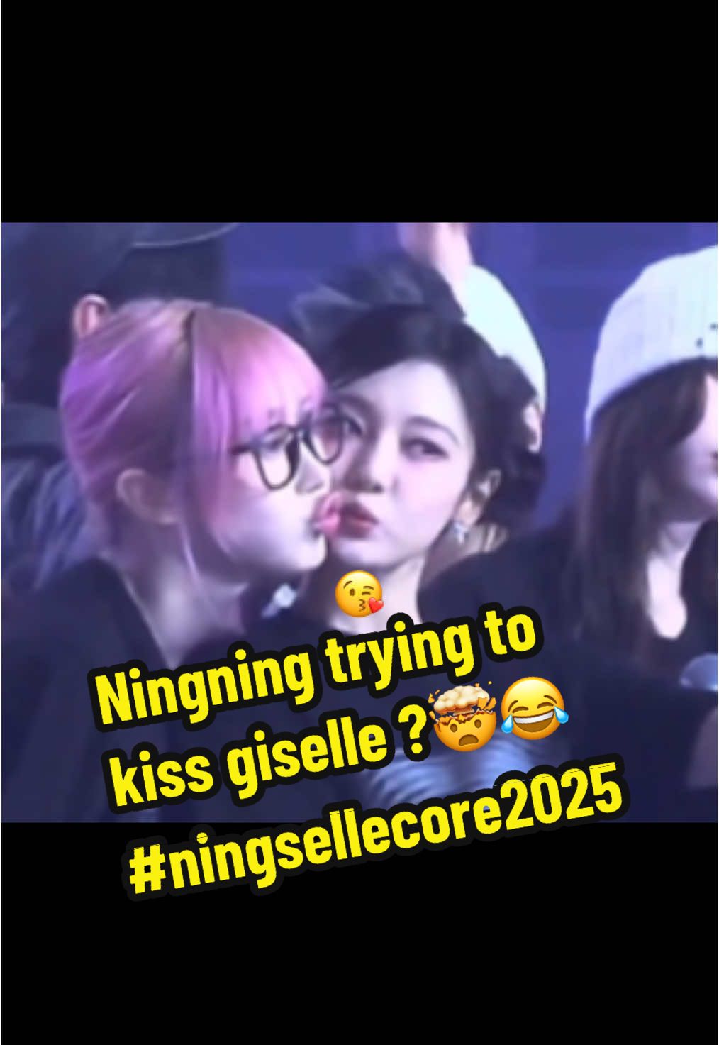 That’s Giselle freaking her ass out while Ningning enjoying it for me😭 #aespa #ningning #giselle #ningselle #smtown2025 #day2 #new #funny #random #chaotic #kiss #update #fyp #foryou #foryourpage #kpopfypシ #viral 