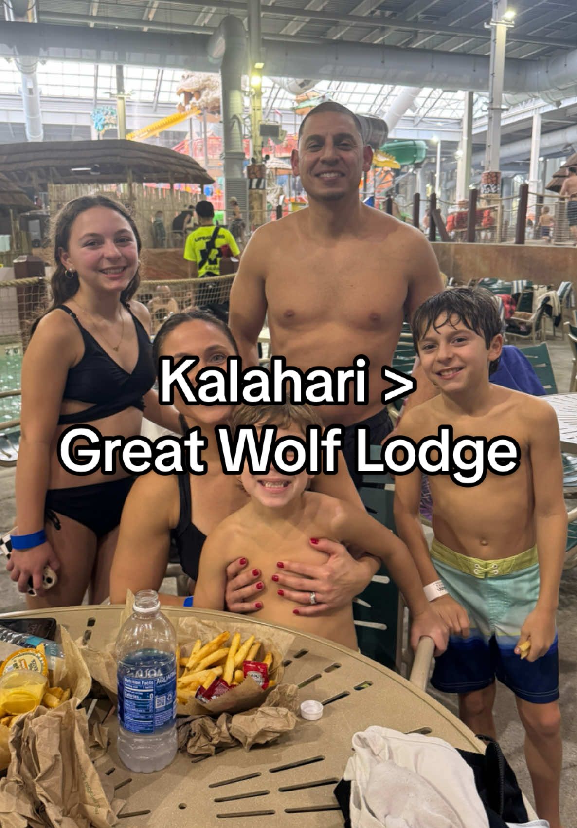 We like Kalahari soooo much more than Great Wolf Lodge. Even though our dinner service was 0/10 last night 😂 #kalahari #kalahariresorts #waterpark @Kalahari Resorts 