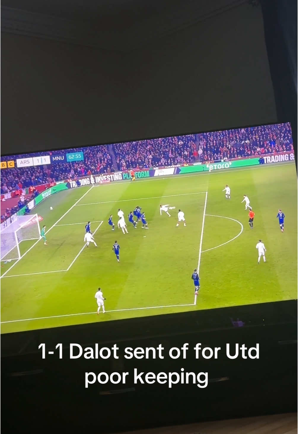 1-1 dalot sent off poor keeping #fa #cup #goal #facup #manchesterunited #arsenal #live #dalot #sent #off 