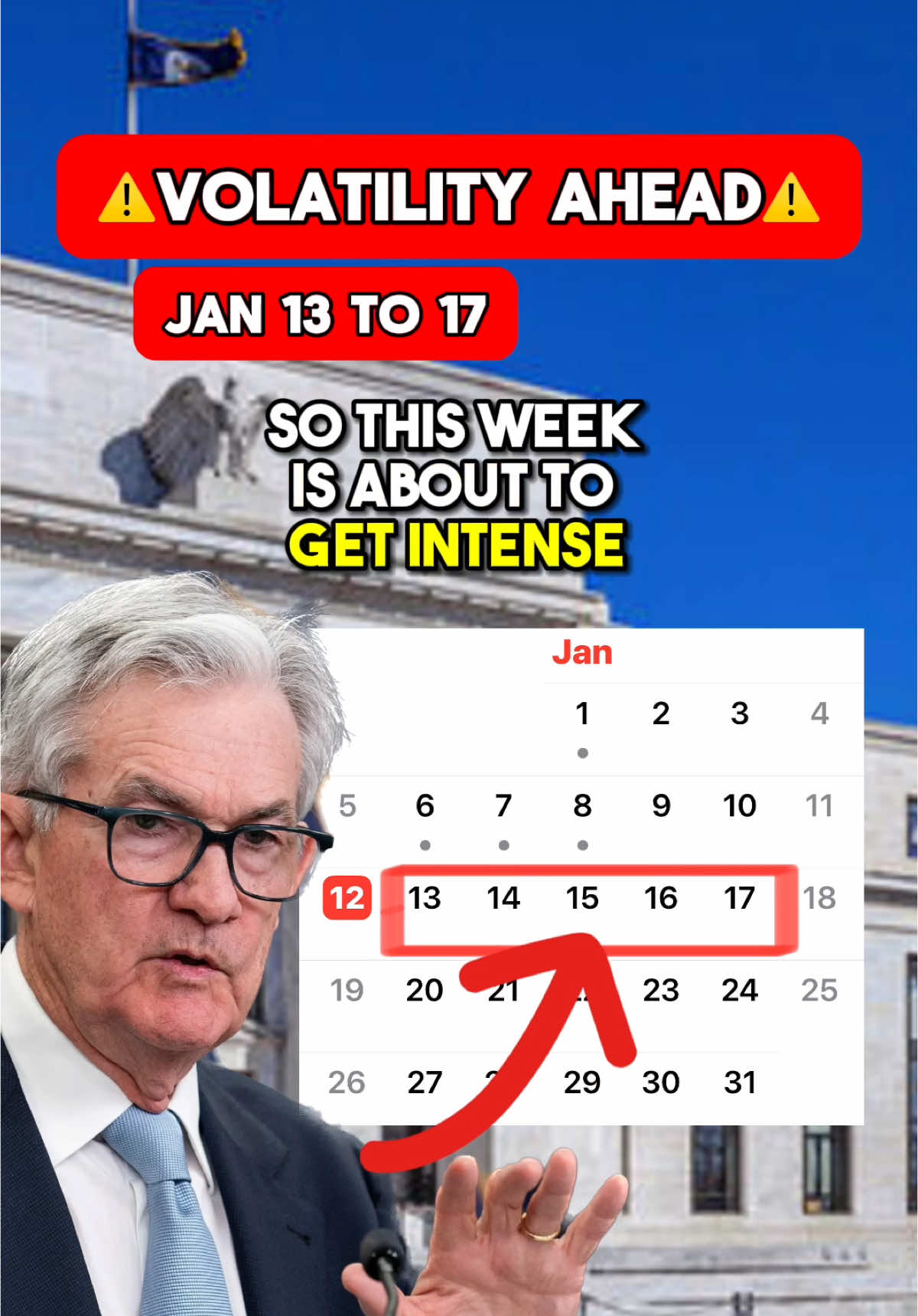 This week is about to get intense. Here’s the 3 major events you don’t want to miss out. Especially the first one.  On Jan 15th, we have the CPI inflation report and it could create a lot of volatility.  We also have the major financial institutions reporting their earnings this week so it will be interesting.  Finally, we have the PPI inflation report on the 14th. It’s not as big as the CPI but it could tell us where the CPI is trending. 