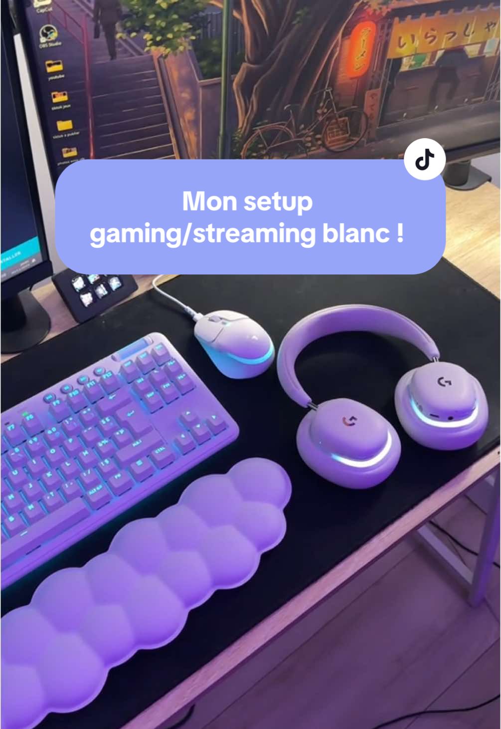 Vous préférez les setup blancs ou noirs ?  Produits offerts par @Logitech G et @shure 🫶🏼 #gamer #gaming #streamer #GamingOnTikTok #setupgaming #setup 