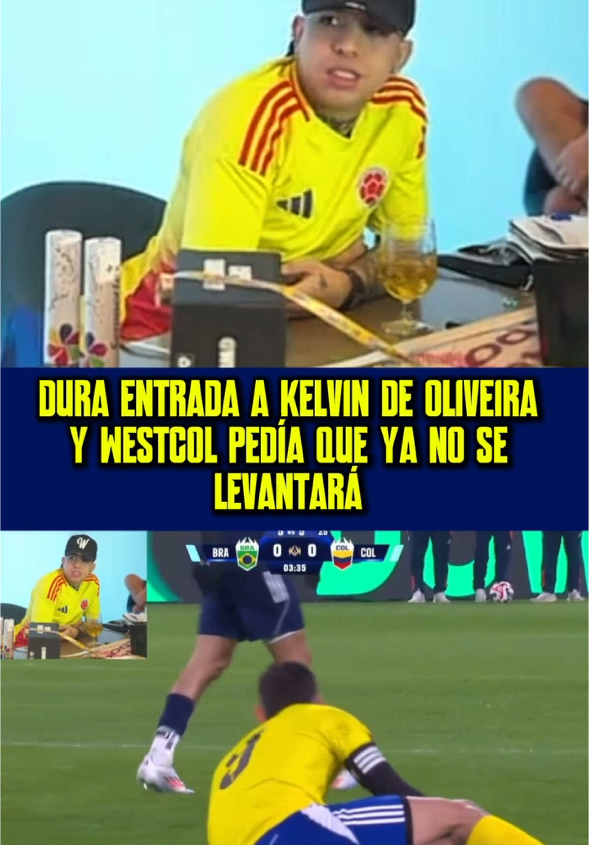 DURA ENTRADA A KELVIN DE OLIVEIRA Y WESTCOL PEDÍA QUE YA NO SE LEVANTARÁ @TwitchWestCOL @JuanSGuarnizo @Pelicanger @Gaules @Kings League Santander @Kings League InfoJobs Spain #westcol #juansguarnizo #gaules #pelicanger #laparce #brasil #brazil #colombia #kingsleague #kingsleagueamericas #fyp #parati #longervideos 