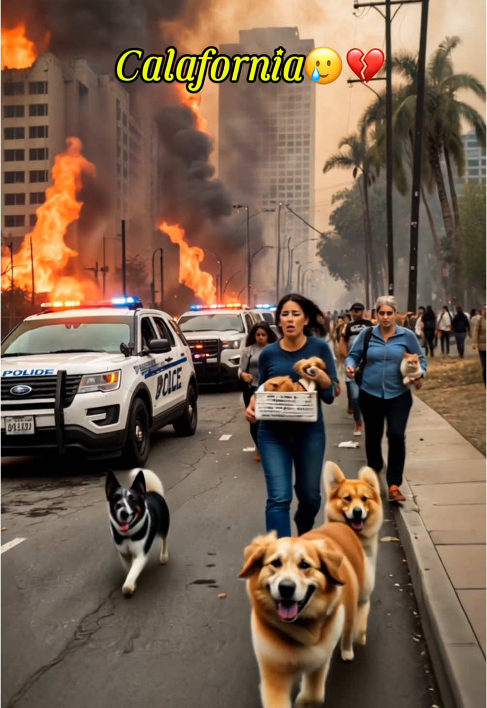 LA wildfires threat still “very high” as officials say wind condition will get worse in coming days. #LA #losangeles #usa🇺🇸 #aicreator #CapCut 