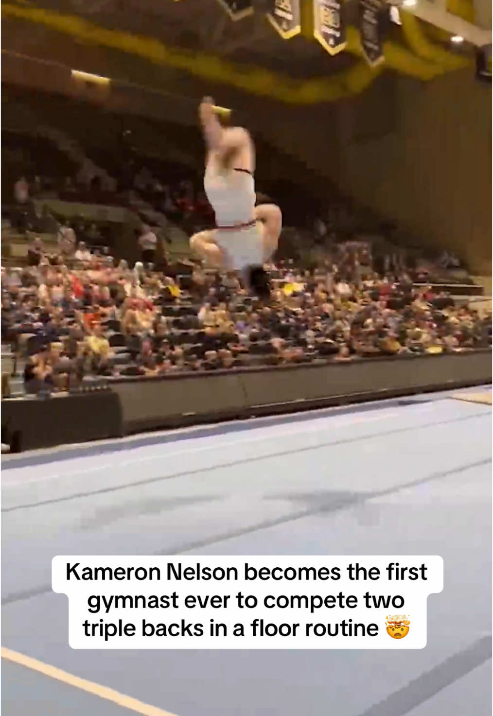 KAMERON NELSON ... WOW (via OhioStateMGYM/X) #gymnastics #ohiostate #flip #floor