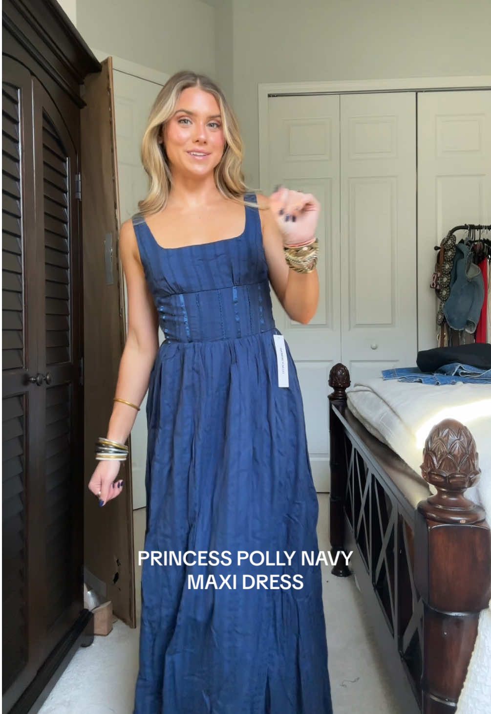 this dress I swear I could style a mission different ways for any occasion it’s so comfy but also really girly and fun I wear size US 2 ✨🤩 it’s a maxi dress fit with the pretty embroidery details. @Princess Polly  #navydress #maxidress #tryon #tryonwithme #tryonhaul #princesspolly #fallfashion #winterfashion #clothinghaul #affordableclothing #fashioninspo #outfit #outfitinspo #princesspollyhaul #princesspollytryonhaul #princesspollytryon #princesspollyoutfit #haul #shoppinghaul 