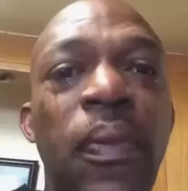 man crying and coughing 