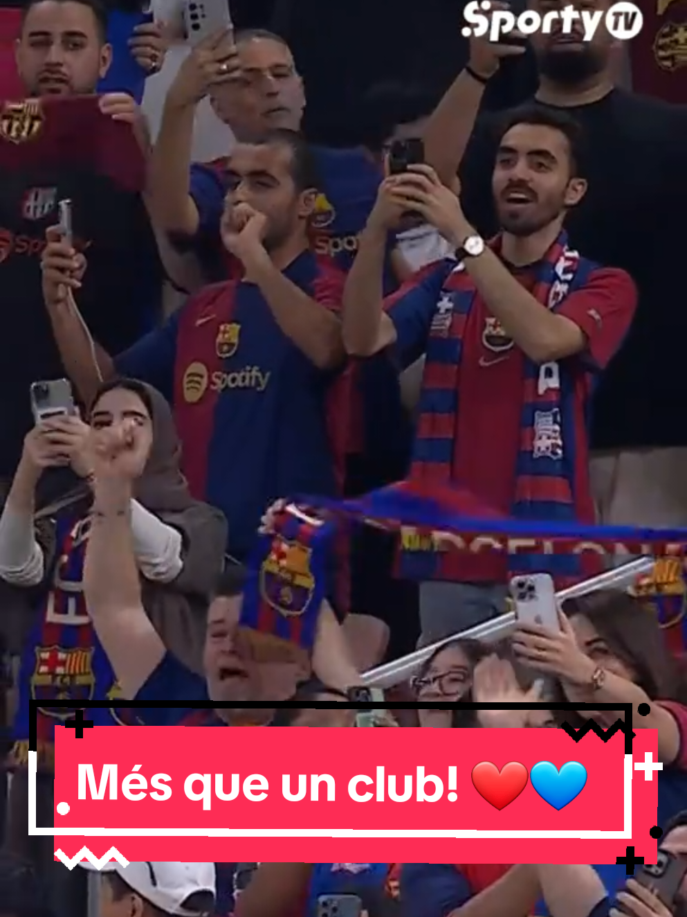 The anthem of FC Barcelona sounds in King Abdullah Sports City! MÉS QUE UN CLUB! ❤️💙 #fcbarcelona #realmadridfc #sportsontiktok #africanfootball 