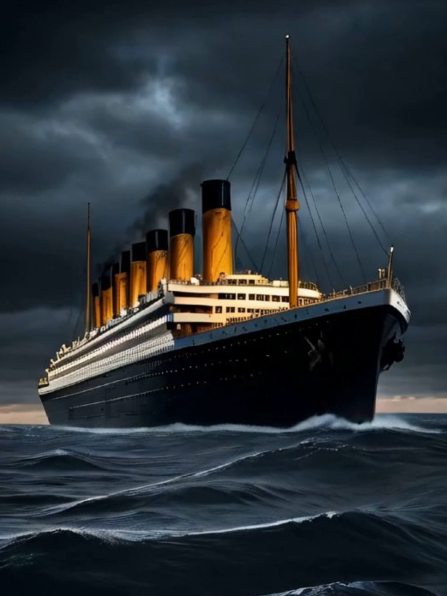 🚢 A Primeira e Última Viagem do Titanic ☠️ O RMS Titanic fez apenas uma viagem, em 1912, antes de afundar. O navio se chocou com um iceberg quatro dias após sair da Inglaterra, quando tinha mais de 2200 pessoas a bordo. Ele afundou entre a noite de 14 e a madrugada de 15 de abril de 1912, durante a sua viagem inaugural de Southampton, na Inglaterra, para Nova York. Gostou? Curta, comente, compartilhe e siga o perfil para mais vídeos como esse. #historia #história #fypシ゚ #viral_video #foryoupage❤️❤️ #fypシ゚viral🖤tiktok #ia #titanicsinking #Titanic #navio #ship #mar #oceano