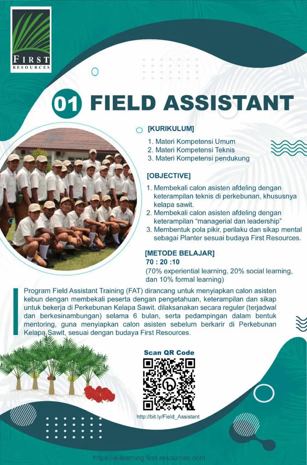 Saat ini FIRST RESOURCES GROUP sedang membuka lowongan Kerja :  1. Learning and Development Manager  2. Training Officer Administrasi  3. ADMINISTRATION ASSISTANT TRAINING (AAT) ; Link Daftar : https://forms.gle/6DkXJGFxaEKdXfCCA 4. MILL ASSISTANT TRAINING (MAT) ; Link Daftar : https://forms.gle/4NFHFJXXFwdid6m99 5. FIELD ASSISTANT TRAINING (FAT) ; Link Daftar : https://forms.gle/NdTioR3A63PCK4z29 Note: Mohon berhati-hati terhadap setiap informasi lowongan yang mengatasnamakan First Resources Group. Kami TIDAK MEMUNGUT BIAYA apapun dalam proses rekrutmen.. #loker  #lokerpertanian  #lokerpertanianpku  #lokerpertanianpku2025 