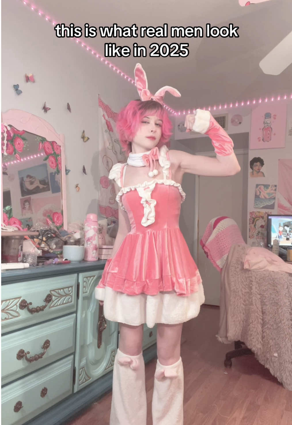 peak masculinity😼 this set is from @alielnosirrah use my code strawbaby15 for 15% off🫶💕 #femboy #fyp #femboytiktok #pink #kawaii #strawberry #fypシ #femboyfriday 