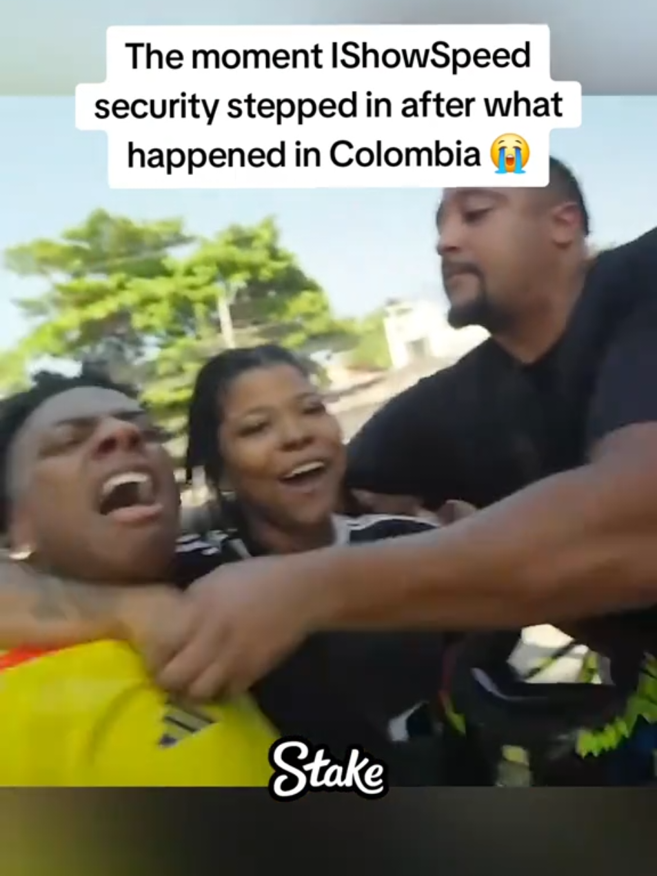 The moment IShowSpeed security stepped in after what happened in Colombia 😭 #ishowspeed #fyp 