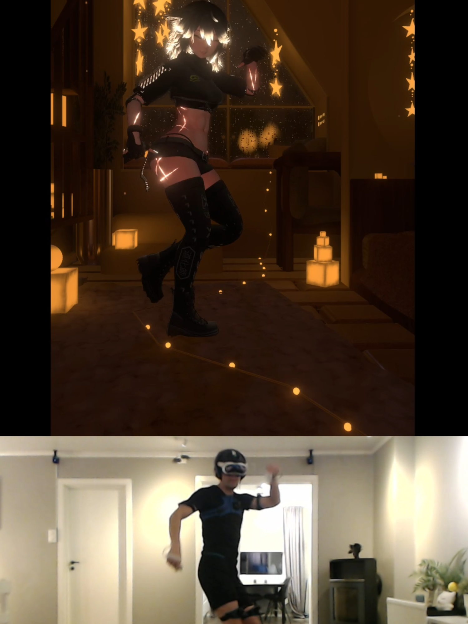 Do As Infinity freestyle WebCam+VRChat cam Dance #vrchat #eozvr #trackers #fyp #fbt #dancer #shuffle #shuffledance #dai