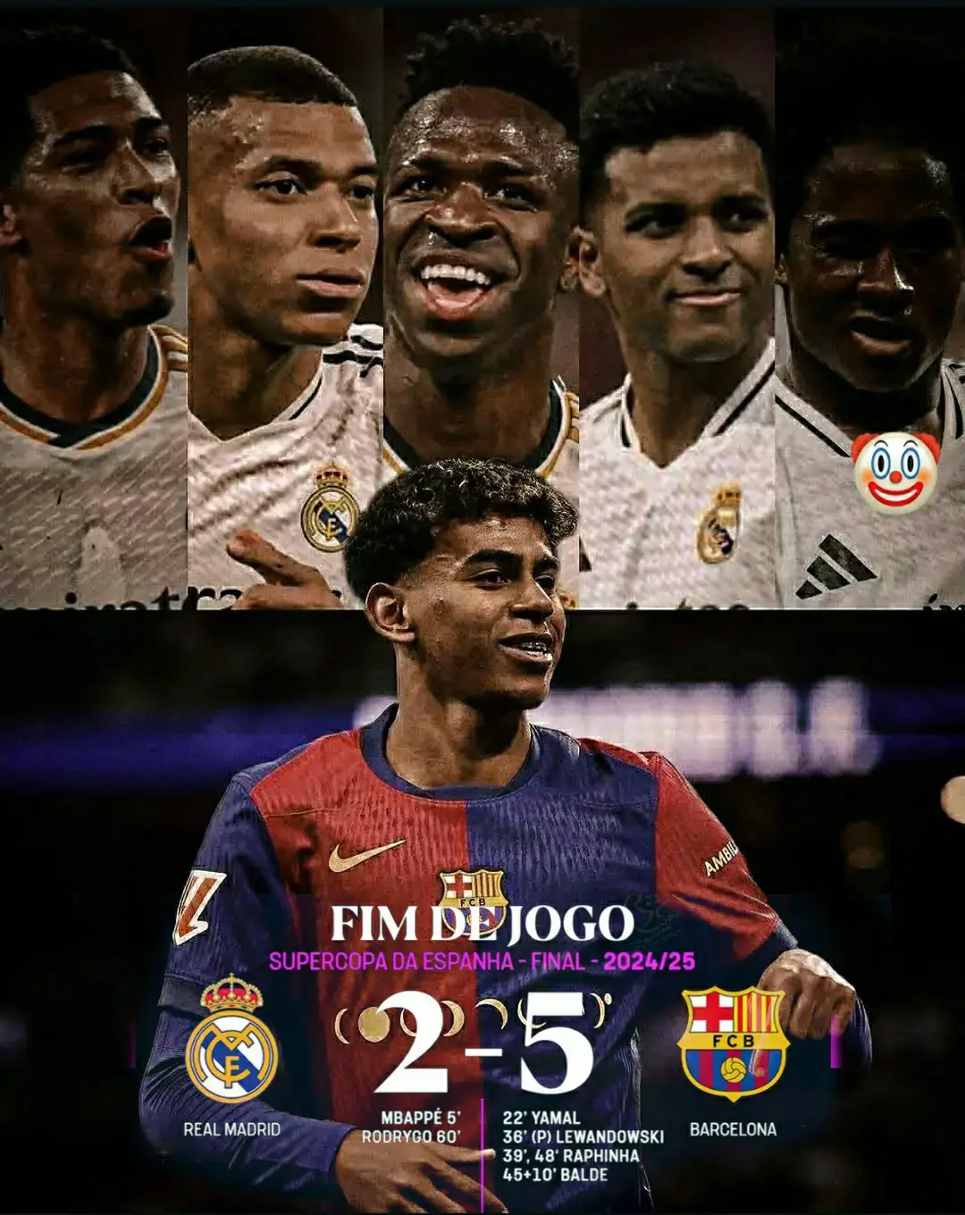 Barcelona vs Real Madrid 💀#barcelona #supercopa #yamal #raphinha  #realmadridfc  #final #ElClasico 