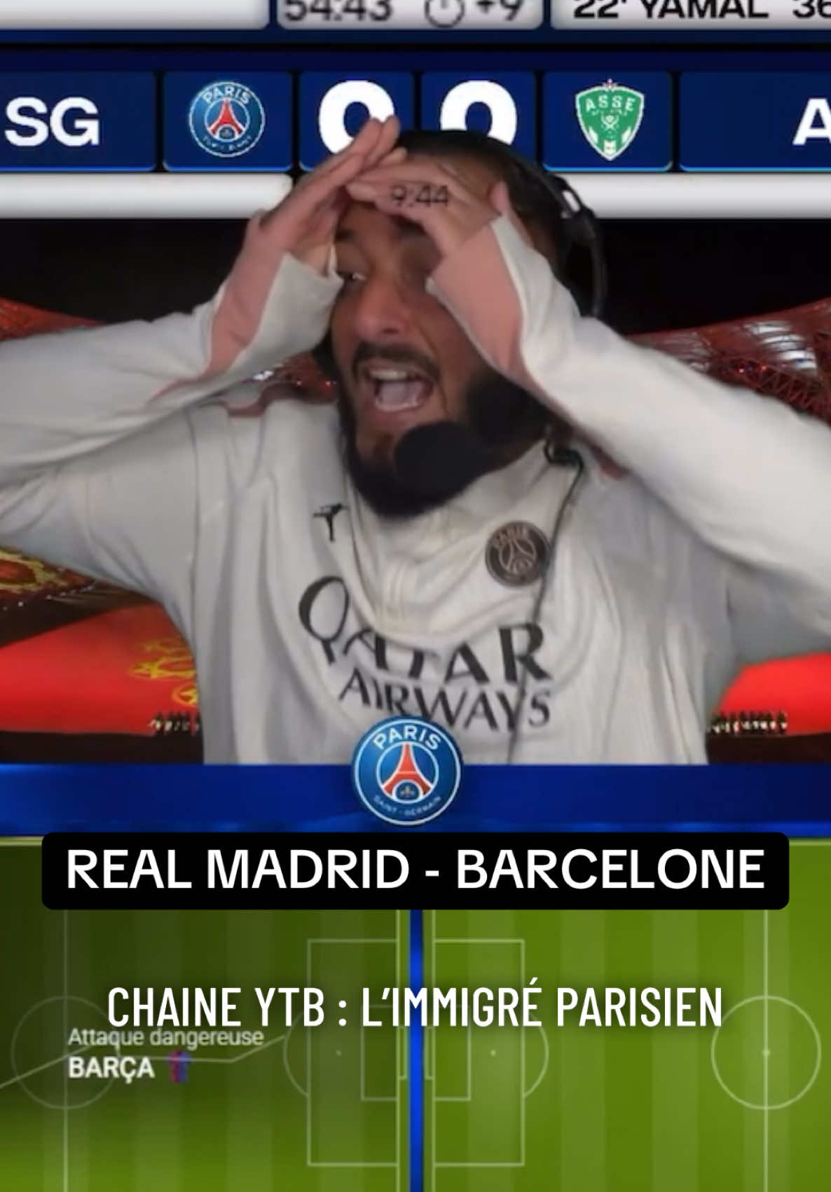 REAL MADRID 2 - 5 BARCELONE  RÉACTION DE L'IMMIGRÉ PARISIEN #pourtoi #foryou #fyp #fypツ #RealMadrid #barcelone #barca #barcelone #madrid #real #RMABAR #mbappe #vinicius #yamal #raphinha #balde #clasico #foot #football #buts #immigreparisien #limmigreparisien