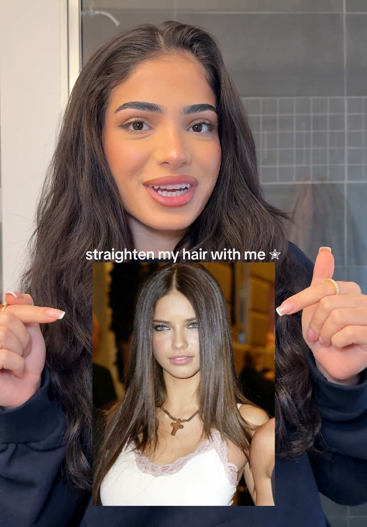 do we like the side part?! #straighthair 