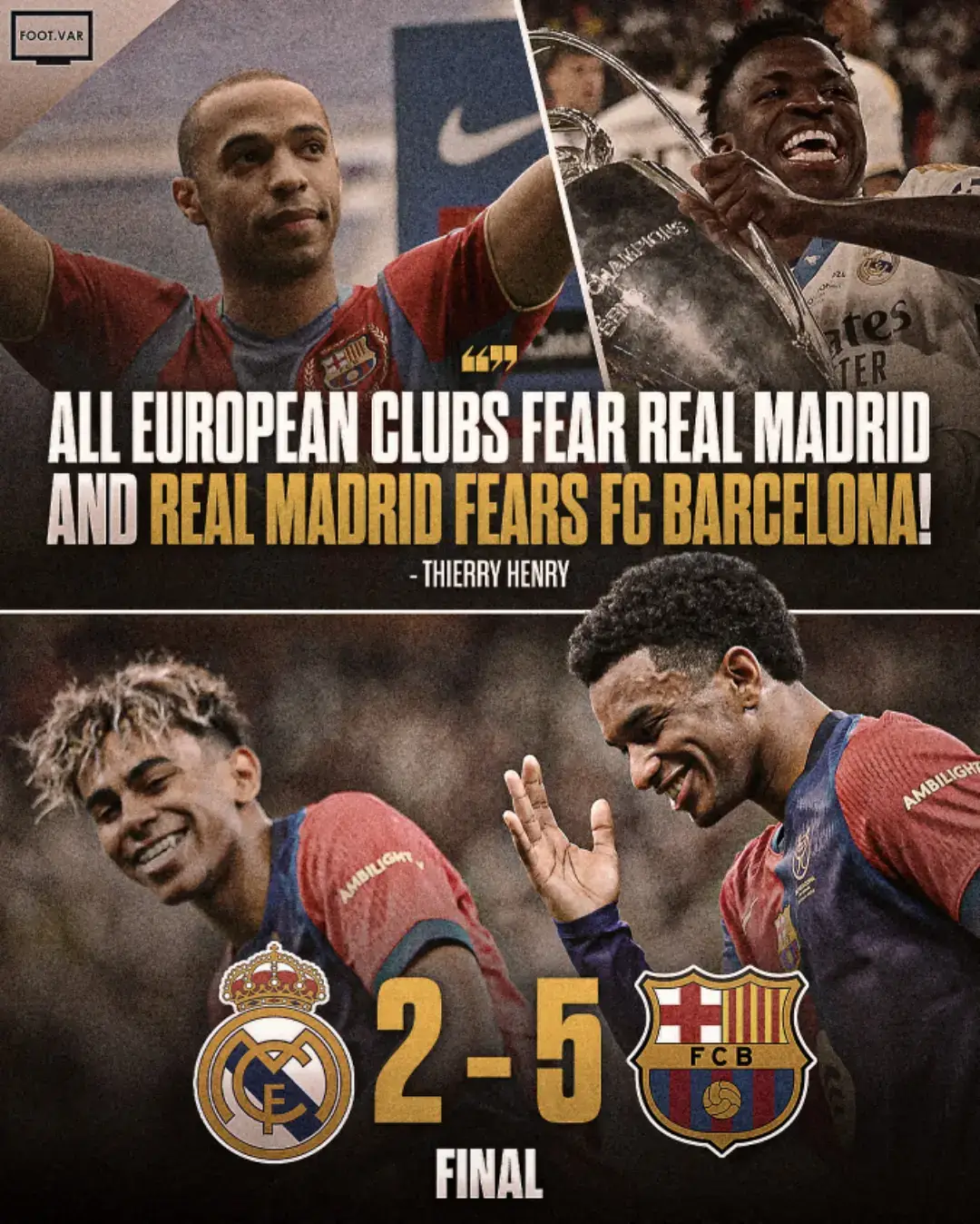 Barcelona wins the Super Cup final vs Real Madrid! 🏆🇪🇸 Do you agree with Henry? 👀⁉️