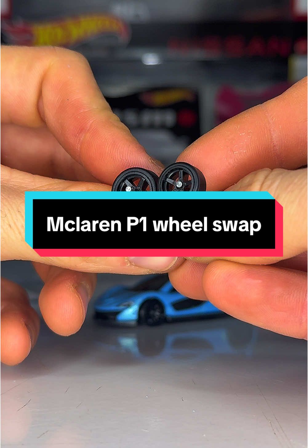 Perfect wheel swap 🦋 #hotwheels #hotwheelscustom #mclaren #mclarenp1 #hotwheelscollections #hotwheelscollector #fyp #fyppp #hotwheelscars 