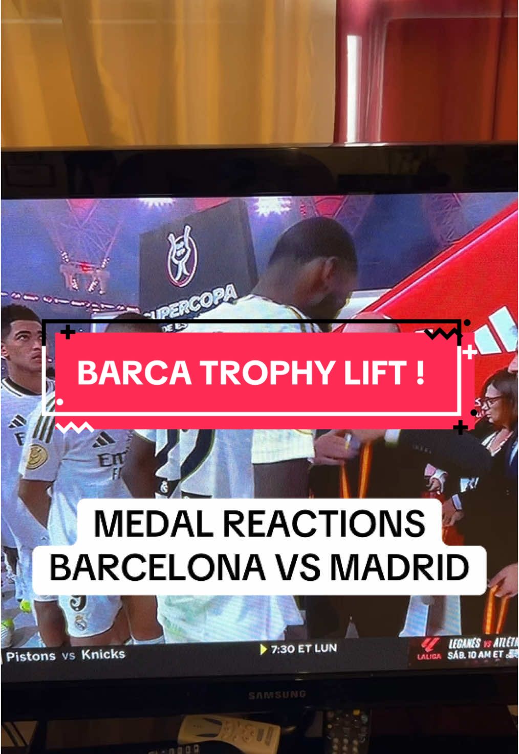 Barcelona Vs Madrid Medal reaction #fyp #fcb #fcbarca #fcbarcelona #culer #barca #barcelona #barcelonafc 