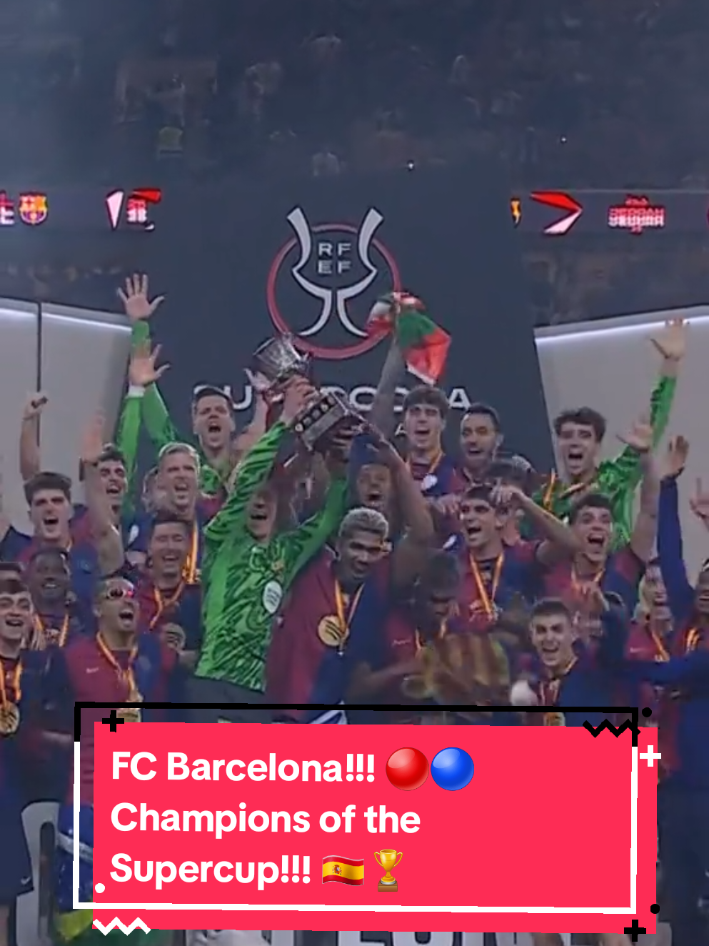 FC BARCELONA!!! 🔴🔵 SUPER CUP CHAMPION!!! 🏆🇪🇸 #realmadridfc #fcbarcelona #sportsontiktok #africanfootball 