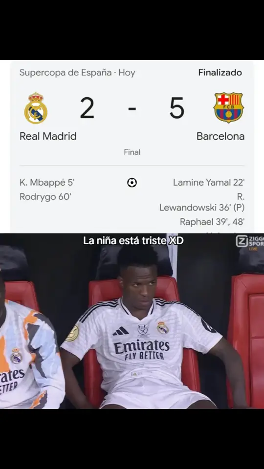 La niña está triste #🤣vinicius #realmadrid #barça #humor #fyp