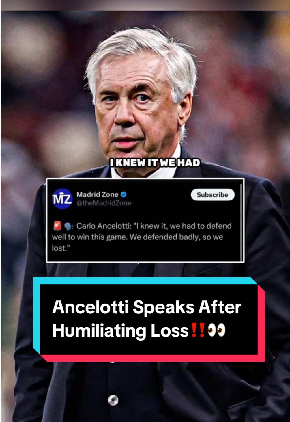 Ancelotti Speaks After Barcelona Humiliates Him👀🤦🏻‍♂️‼️ #realmadrid #barcelona #Soccer #futbol