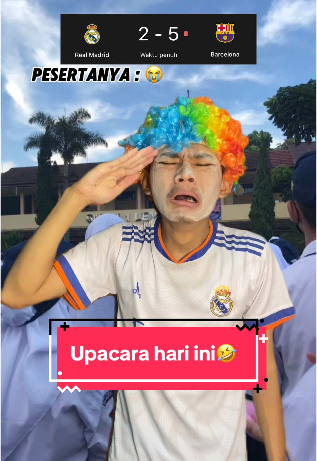 Skip sekolah aja mit🤣 #barcelona #realmadrid #ElClasico 