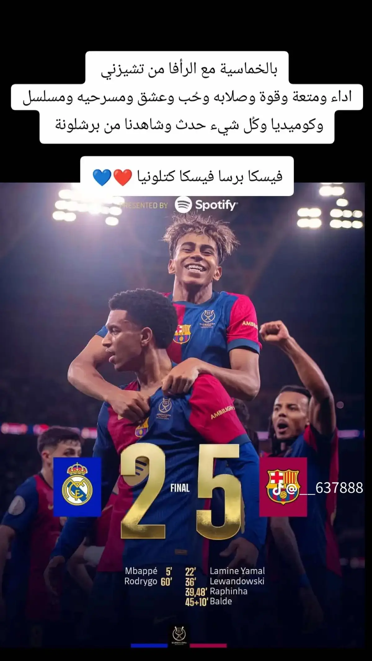 Congratulations Barcelona 💪#barca_team🔥 #برشلونه_عشق_لا_ينتهي #برشلونة_اكثر_من_مجرد_نادي❤💙 #برشلونة #barcelona #barca ##viscabarca🔴🔵 