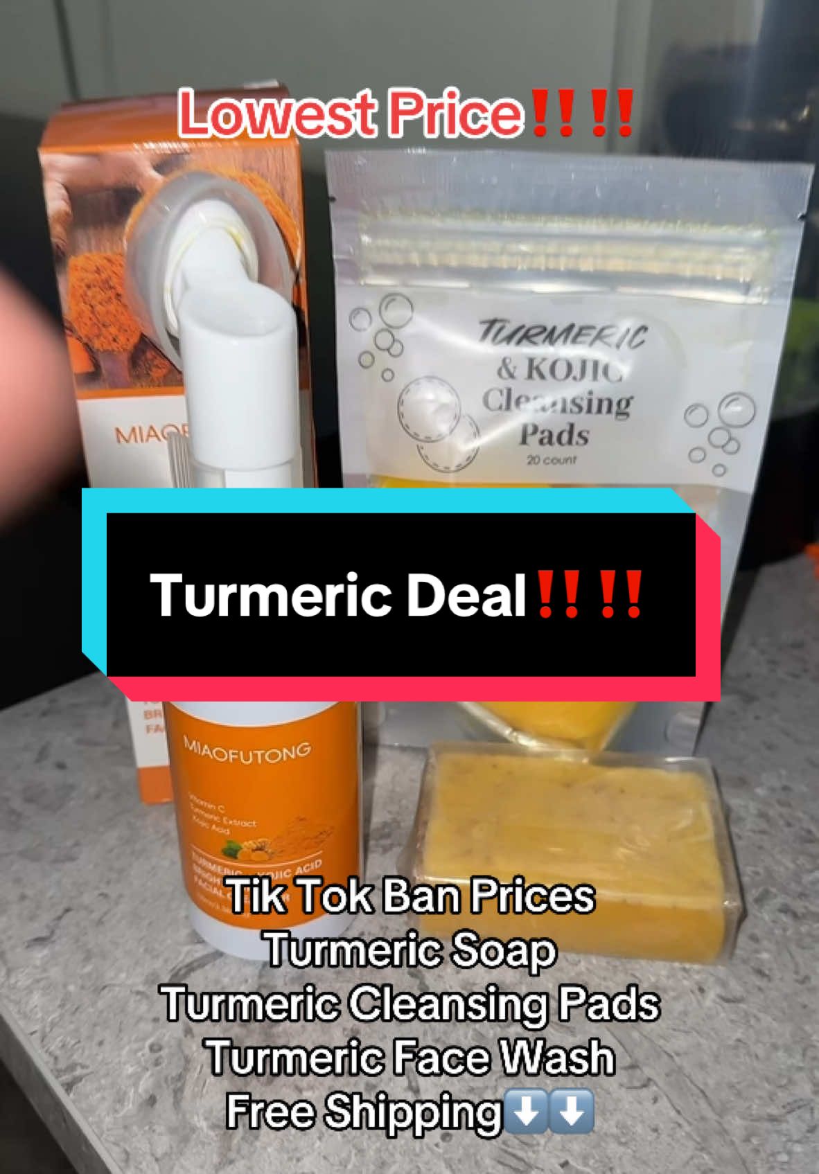 Maybe the tik tok ban is scaring stores, but I recommend you grab all the turmeric soap, turmeric face wash, turmeric cleansing pads deals now with free shipping👀⬇️⬇️ #creatorsearchinsights #turmeric #turmericsoap #turmericskincare #acne #pimple #darkspots #facecare #facialcleanser #TikTokShop #giftguide #sale #dealsforyou #tiktokmademebuyit #fyp #techtok #techfinds #foryoupage #viralvideo #trending #tiktokshop #tiktokshopcybermonday #tiktokshopholidaydeals #tiktokshopholidaysale #tiktokshopholidayhaul #spotlightfinds #ttsdelight #starcreatorcompetition #freeshipping 