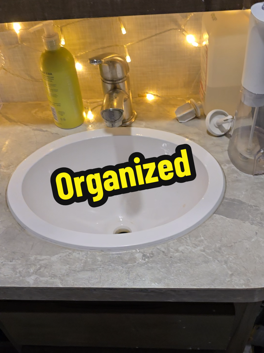 I'm so proud of myself and happy with this!  #camperliving  #organizationhacks  #camperorganization  #traveltrailer  #messytiktok  #bathroomorganization 