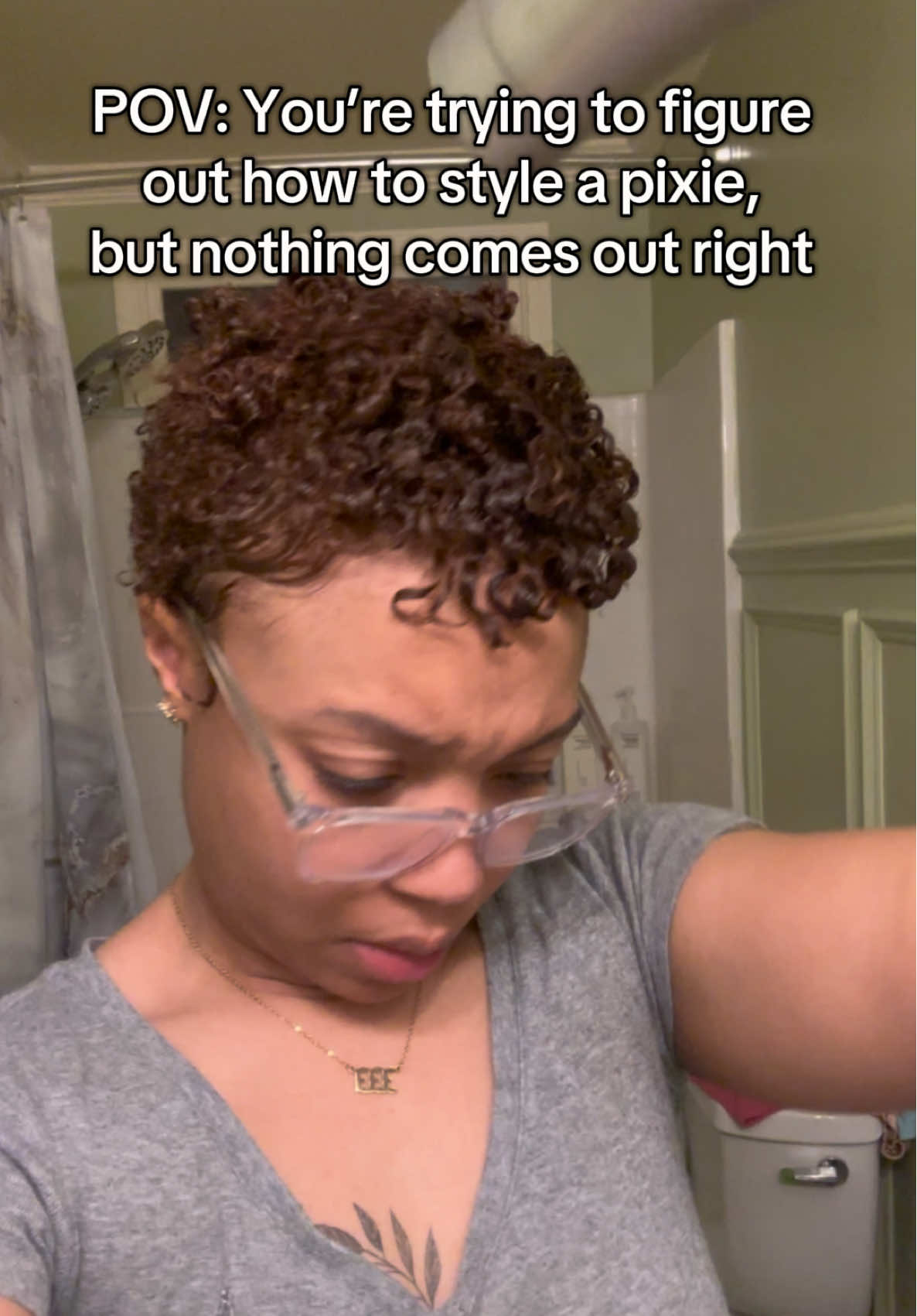 I definitely got a light texturizer that same weekend. Every morning I wake up after styling my hair, I’d look like a chicken 😒😂 #pixie #pixiecut #naturalhair #fyp #explore #hairtok 