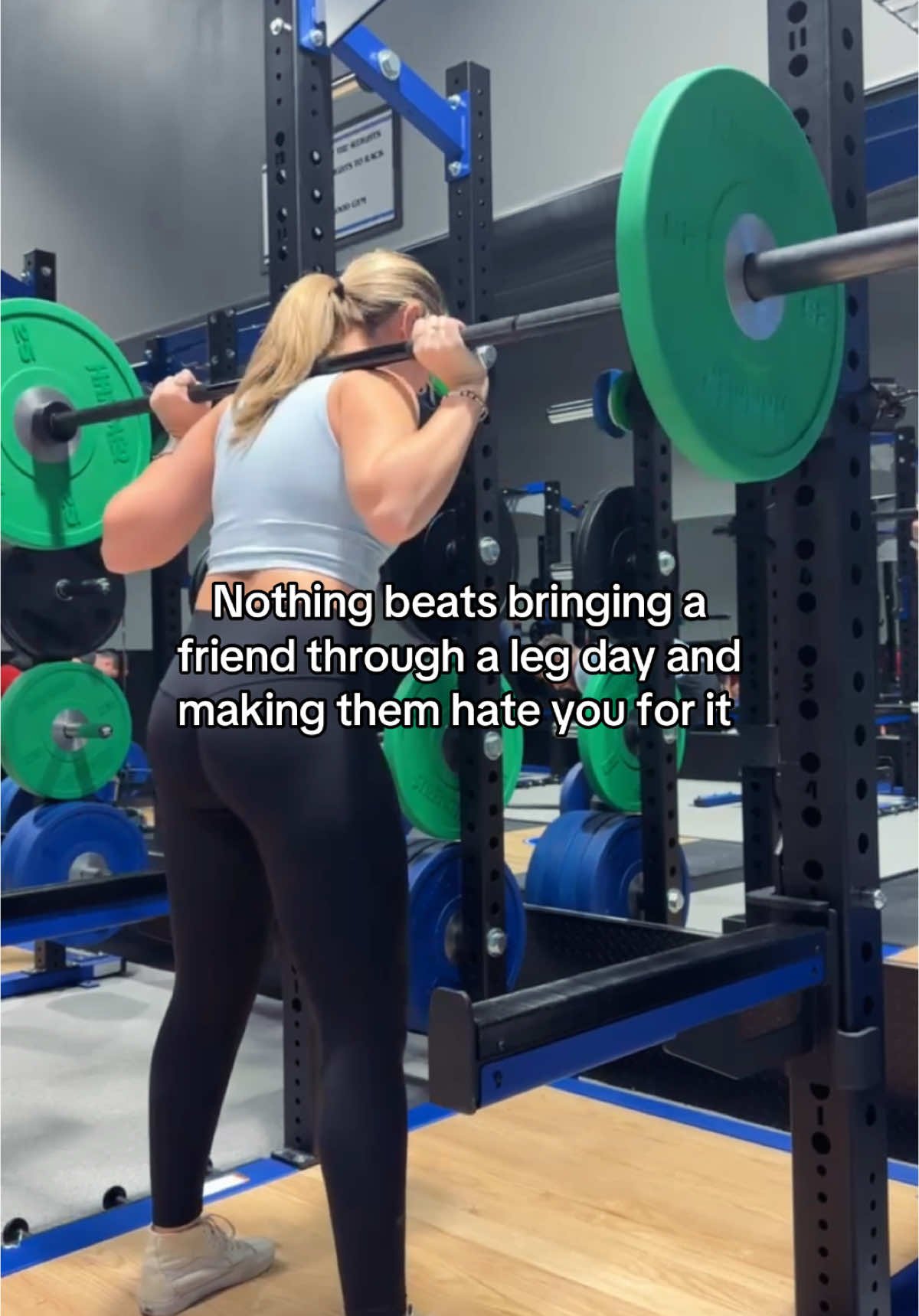 We love a gym buddy day @Kristen | life & mental health #lifting #GymTok #liftingweights #gym #gymbuddy #liftweights #legday 