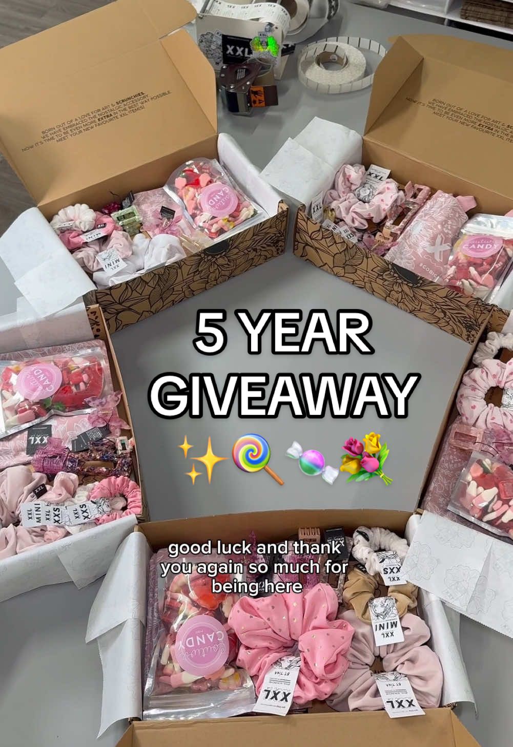 💘 Valentine’s + 5 Year Appreciation Giveaway 💘To celebrate reaching our 5 year milestone, we’re teaming up with @🍭CoutureCandyPTBO🍭 (Lisa & Matt) and @xxl.scrunchie (me, Tina!!)—two Canadian Owned small businesses—to bring you an incredible giveaway! 🎉 P.S. @candycouture.ptbo also turned 5 last November! 🍭 The Prize: • 550g bag of gummies by @couturecandy.ptbo 🍬 • $300+ value prize by @xxl.scrunchie 🖤 • 4 scrunchies (assorted sizes, including one from our Valentine’s drop), 3 hair claws (assorted sizes), 1 unreleased butterfly hair claw, 1 pink xxs tote bag, 1 hair claw holder, 1 scrunchie holder, 1 girl gang t-shirt (in your size), 1 matching sweat set (sweater + shorts in your size) Two Canadian small businesses who are in their 5th year of business, and one unforgettable prize package for 5 lucky winners! Think of it as an early Valentine’s gift from us to you. 💌 𝐇𝐎𝐖 𝐓𝐎 𝐄𝐍𝐓𝐄𝐑: 1️⃣ Follow @couturecandy.ptbo & @xxl.scrunchie 2️⃣ Like and save this post 💕 3️⃣ Tag your friends in the comments (the more, the merrier!) ✨ Bonus Entry: repost this post  𝐆𝐈𝐕𝐄𝐀𝐖𝐀𝐘 𝐃𝐄𝐓𝐀𝐈𝐋𝐒: Deadline: January 17th, 2025, at 11:59 PM EST Winners: Announced January 18th, 2025, and contacted directly by @xxl.scrunchie only. Open WORLDWIDE!! 🌎 💫 A Quick Note for Your Safety: We will never ask for personal or banking information. Winners will only need to provide an email to claim their prize. This giveaway is not affiliated with or sponsored by Instagram/Meta and is open worldwide. 🌏 — Tina, Lisa & Matt 🖤 #SmallBusiness #SmallBusinessCanada #SmallBusinessGiveaway #Giveaway #Valentines #Win #GiveawayPrize #Candygram #SmallBusinessCommunity #SmallBiz #SmallBusinessSupport #smallbusinesssupportingsmallbusiness