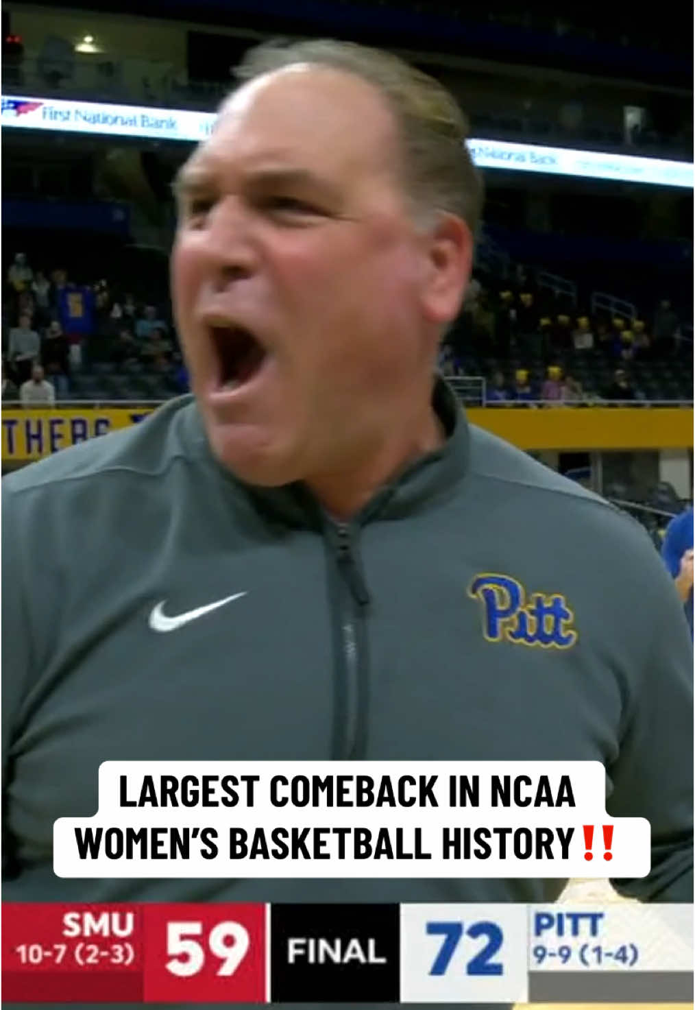 #Pitt completed a 32-point deficit to defeat SMU 😮 #wcbb #collegebasketball 