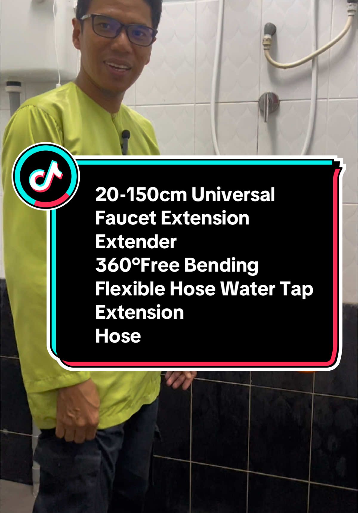 20-150cm Universal Faucet Extension Extender 360°Free Bending Flexible Hose Water Tap Extension Hose Black Metal Heater#flexiblehose #paipairflexible 