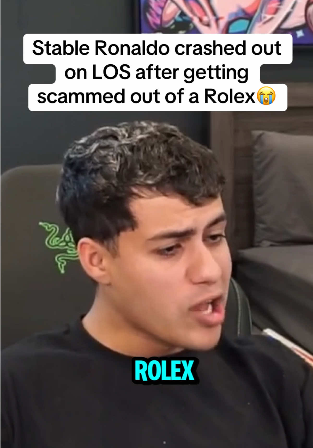 LOS scammed stable ronaldo out of a rolex after losing a fortnite wager😭😭 #stableronaldo #los 