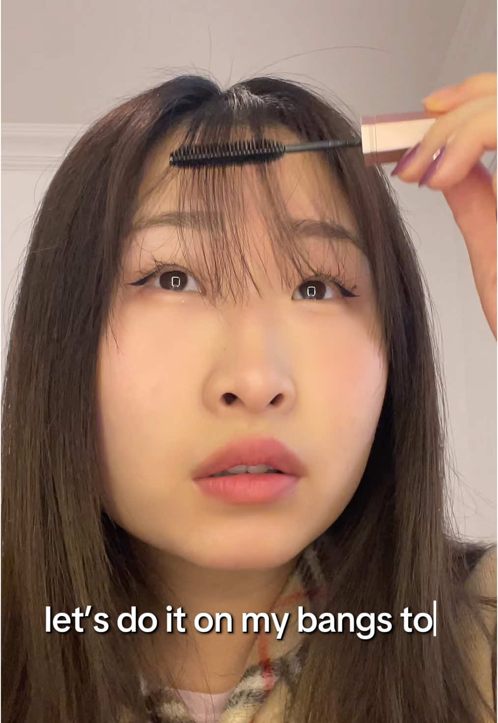 I got both these Japanese bang products from @YesStyle ! Feel free to use my code: KELLYCHA #matomage #bangs #japanesehaircare 