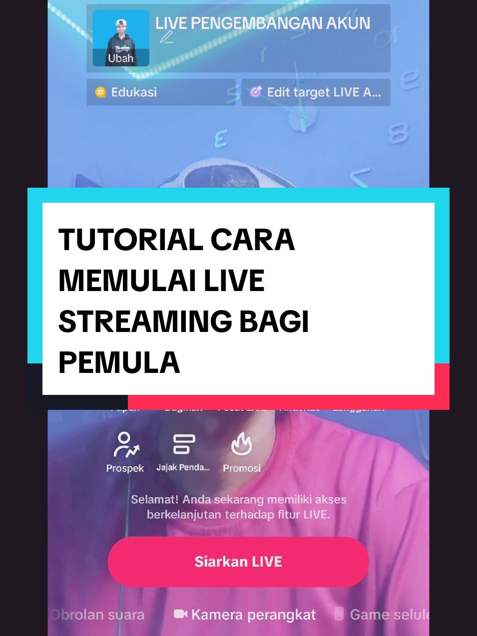 Membalas @sunartidasim tutorial cara memulai live streaming bagi pemula, semoga bermanfaat.  #edukasipemulatiktok #tutorial #edukasitiktok #fyp #tiktokviral #edukasi #caralivetiktok #caralivestreaming #algorithm #algoritmatiktok 