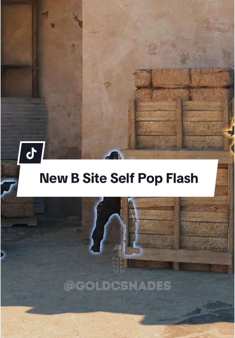 NEW B SITE SELF POP FLASH ON DUST 2 #CS2 #COUNTERSTRIKE 