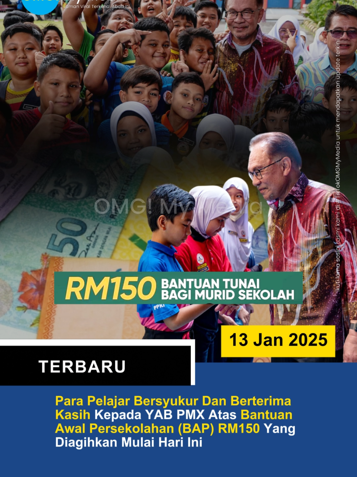 Para Pelajar Bersyukur Dan Berterima Kasih Kepada YAB PMX Atas Bantuan Awal Persekolahan (BAP) RM150 Yang Diagihkan Mulai Hari Ini #trendingnews #trendingnewsmalaysia #madanibekerja #anwaribrahim #malaysiamadani #bantuanawalpersekolahan #bantuanawalpersekolahan2025 