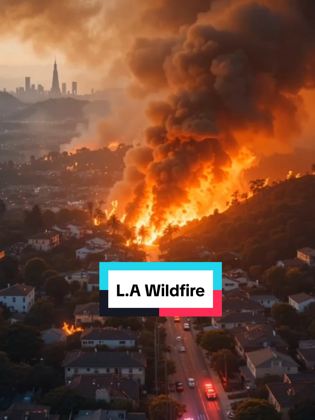 L.A Wildfire | Santa Ana Wind #losangeles #wildfire #california #santaana #ai 