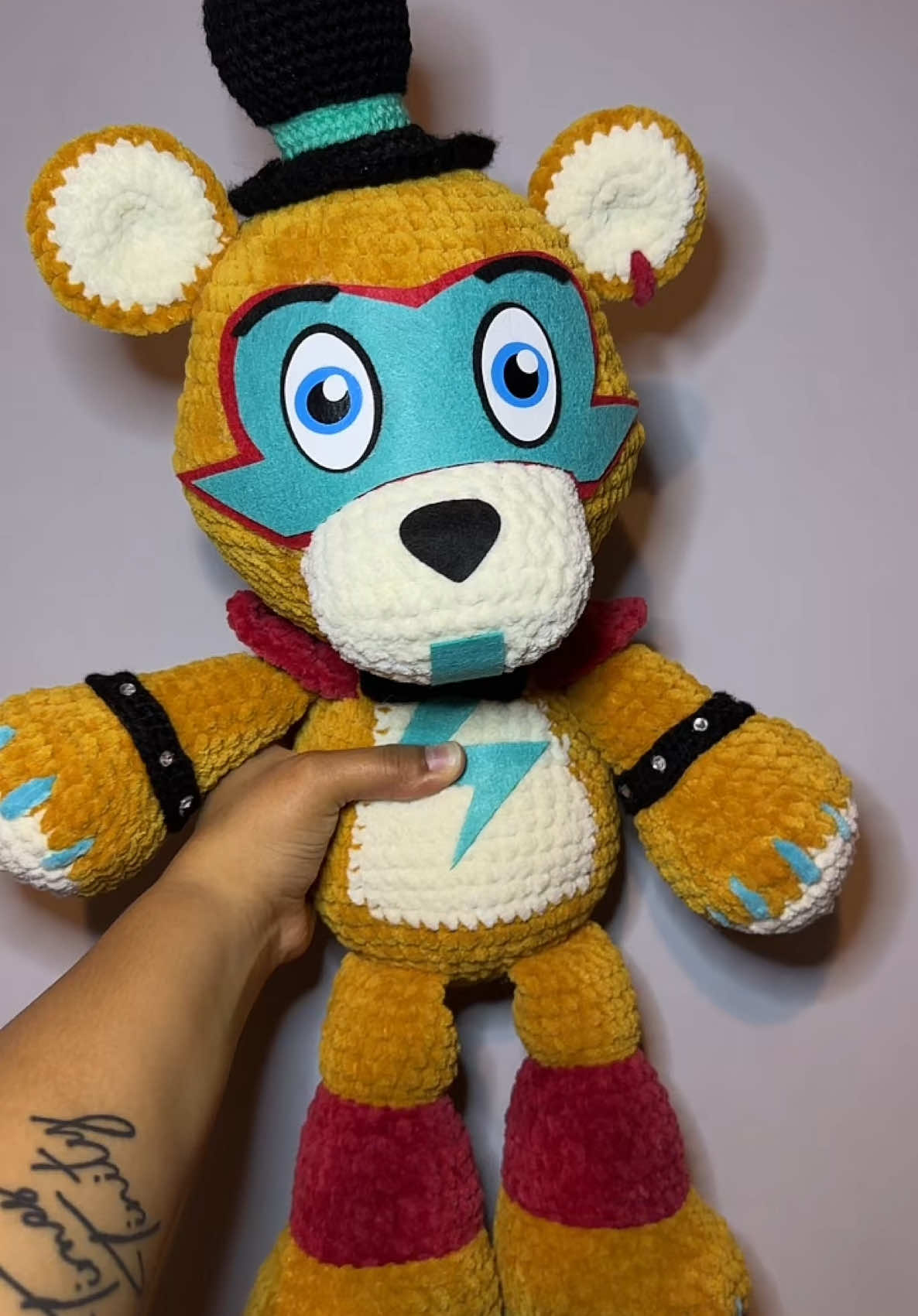 “You’re My Superstar!!!” Here’s a Glamrock Freddy I made for my youngest. He came out soo cute!!!🥰🥰🥰 Going to dropping several drafts this week so I can save my videos so enjoy the ride I guess🤷🏽‍♀️ 🏷️ #TabbiMakes #tabbigans #crochet #crocheter #crochetersoftiktok #crochettiktok #crochettok #crocheting #ami #amigurumi #cute #stuffedanimal #handmade #marketprep #fivenightsatfreddys #fnaf #glamrockfreddy #crochetfreddyfazbear #crochetglamrockfreddy #fnafsecuritybreach 