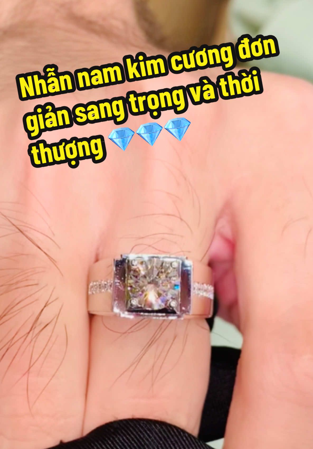 Nhẫn nam kim cương đơn giản sang trọng và thời thượng tại Tâm Luxury 💎💎💎 #tamluxury #diamond #jewelry #gia #xuhuong #nhannam 