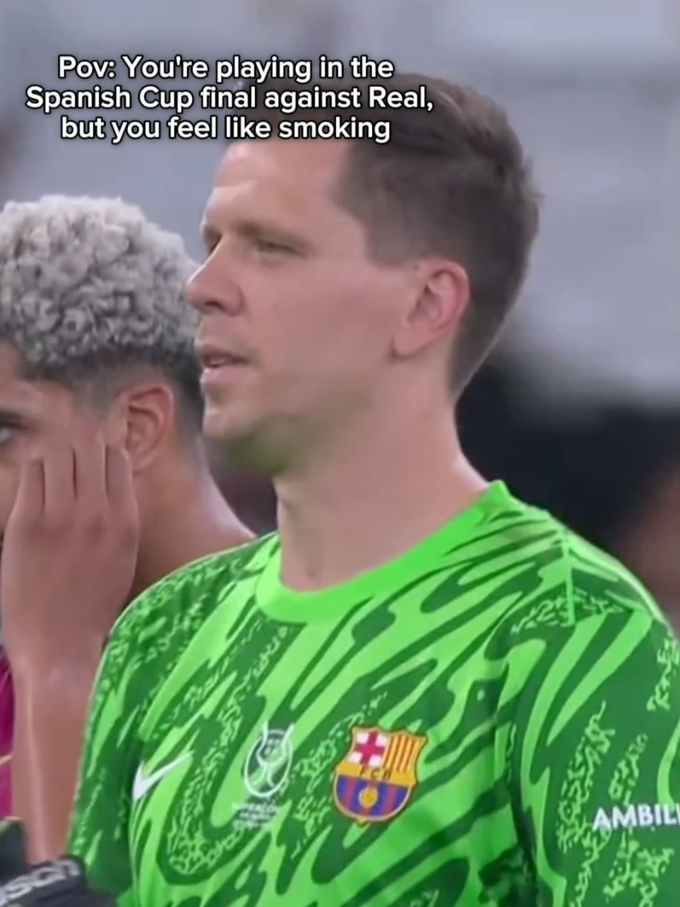 What bro did☠️😭 #szczesny #barcelona #realmadridfc #final 