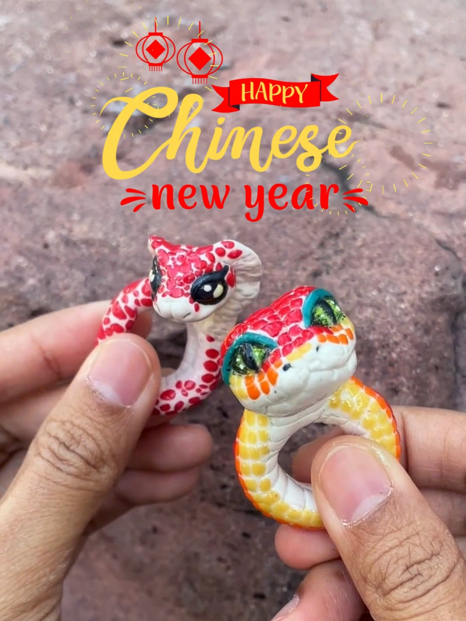 #ปีงู ปั้น“แหวนงู” ด้วยดินโพลิเมอร์ #naraclay #naraglobal #polymerclay #chinesenewyear #ตรุษจีน