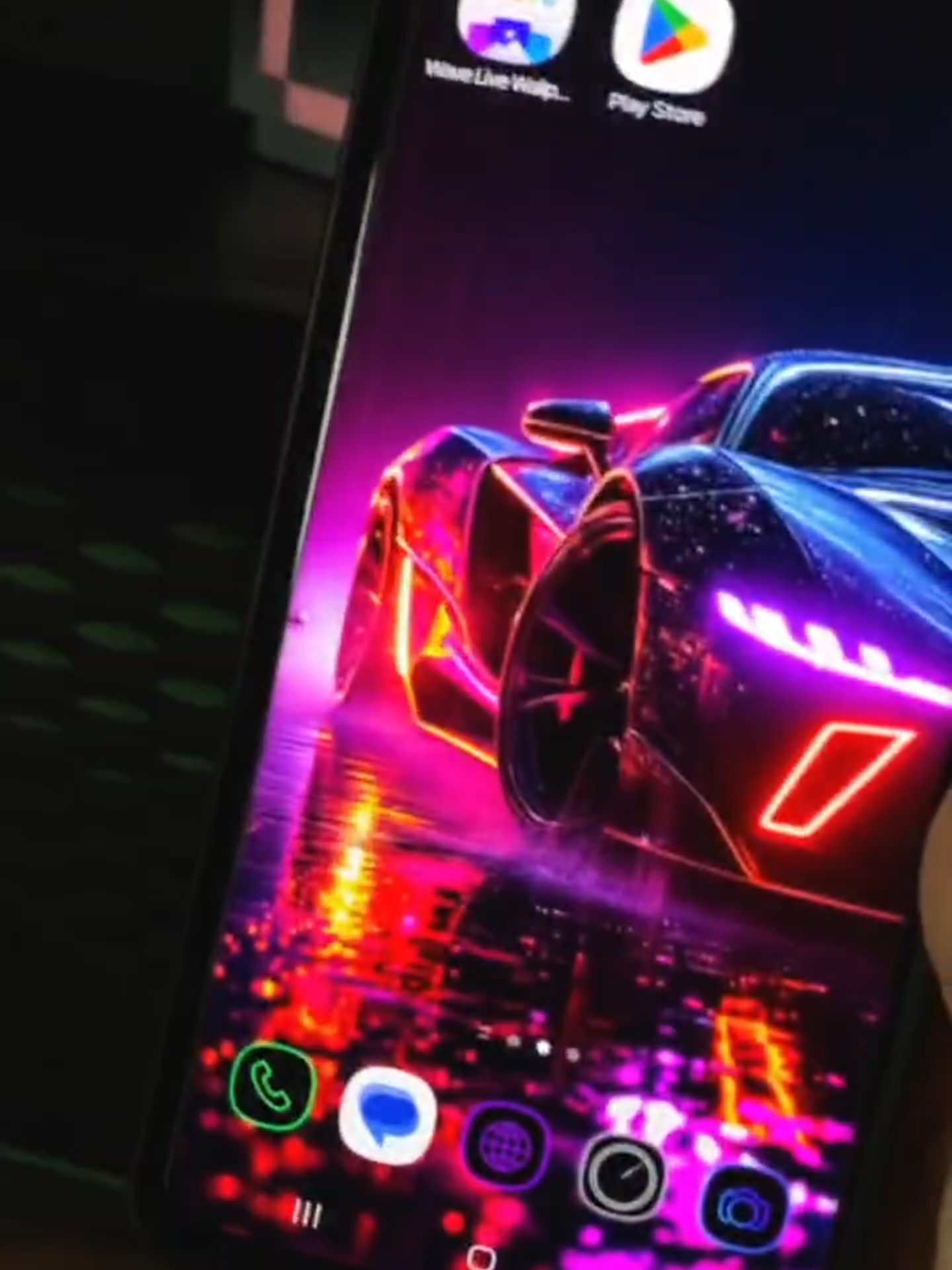 Neon car #foryou #fyp #viral #car #carwallpaper #livewallpaper #4k