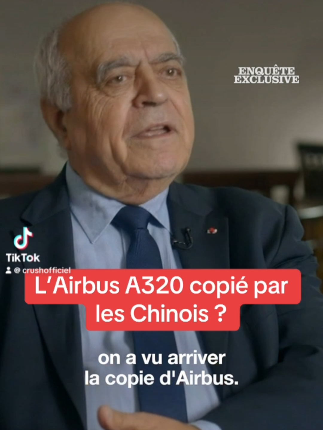 Selon cet ancien haut dirigeant d’Airbus, la Chine aurait fait disparaître un Airbus A320 pour le copier… en toute tranquillité !  📺#EnqueteExclusive, en streaming sur M6+ #armée #pilot #avion #copie #airbus #sinformersurtiktok