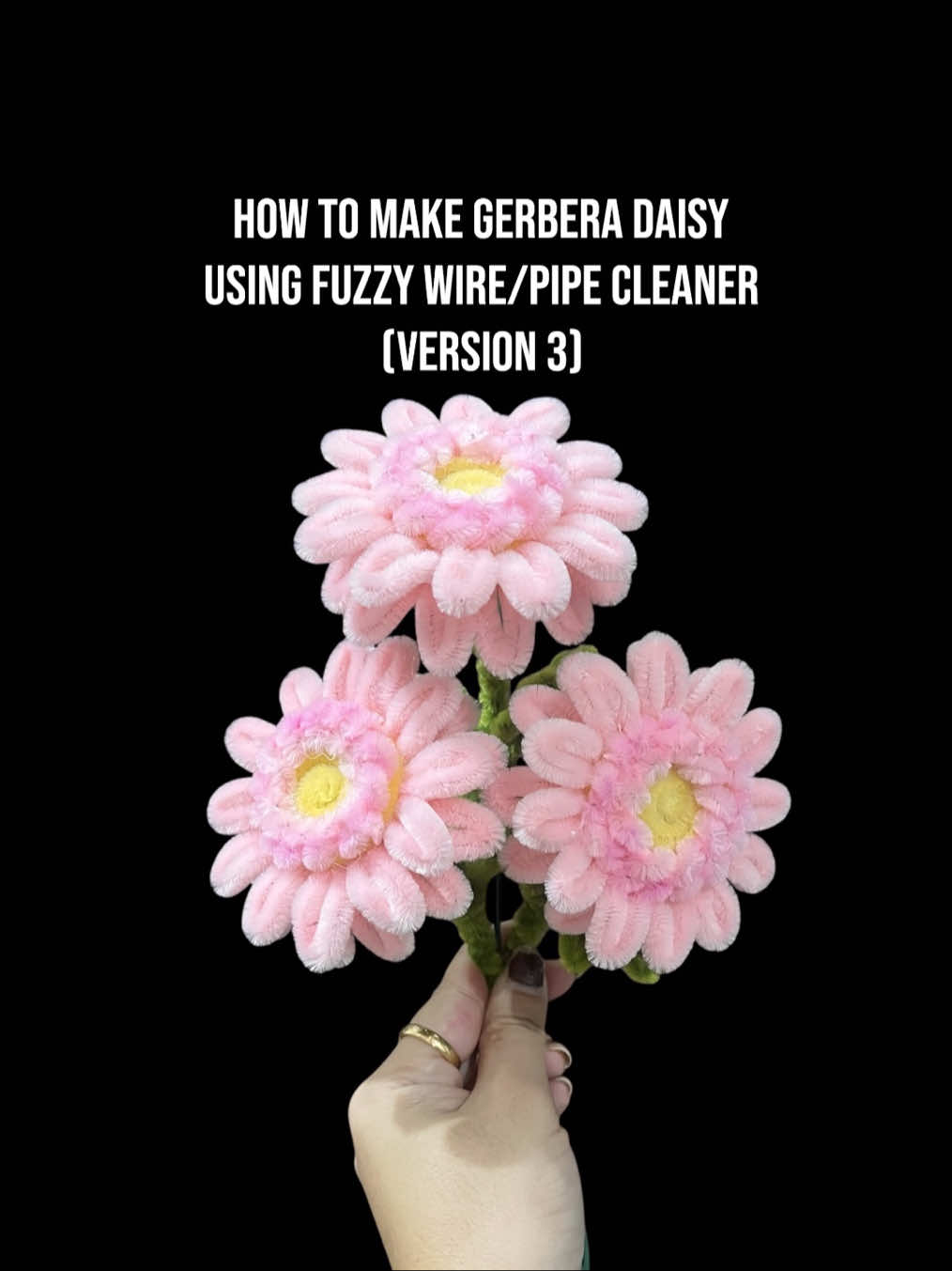 Replying to @i love him  How to make Gerbera Daisy using Fuzzy Wire/Pipe Cleaner/Chenille Stem. Gerbera Daisy Tutorial(version 3). #fyp #foryou #fypage #twistwire #fuzzywire #fuzzywireflowers #daisy #gerberas #gerberadaisy #daisytutorial  #daisypipecleaner #crafters #DIY #daisypipecleaner #tutorial #tutorials #diy #craft #crafts #crafter #pipecleanercrafts #fuzzywireflower #gerberadaisy #fuzzywirebouquet #fuzzywire #fuzzywiredaisy #chenillestems #craftersgonnacraft #craftersoftiktok 