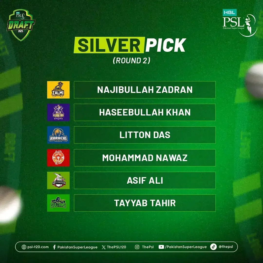 Psl drafting silver round 2 pick summarized °°°~~¦¦¦¦👌🎉🔥 #foryoupage #fyp #cristianoronaldo #ronaldo #rizwan #saimayub #foryoupage #psl100 #psl2025pakistan 