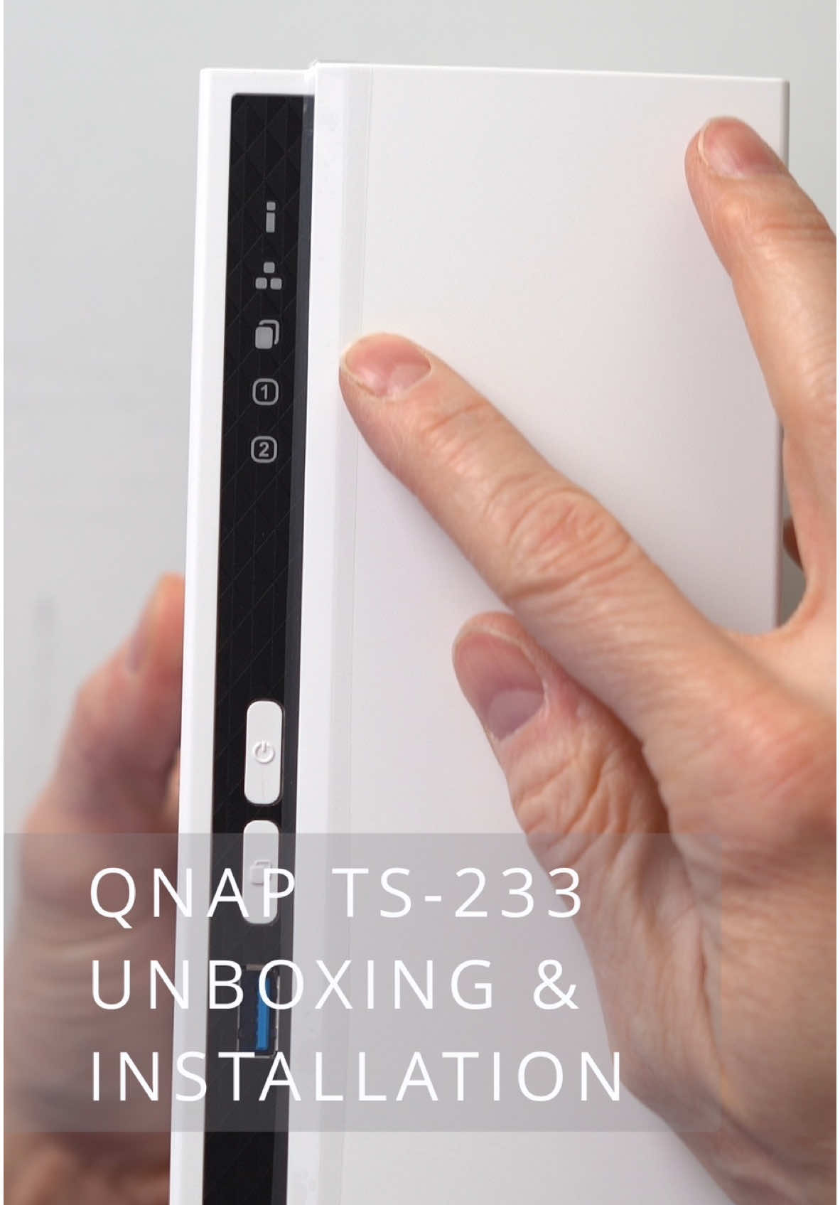 Watch me unbox and install two Western Digital 4TB Red Plus NAS drives into this QNAP TS-233.  #qnap 